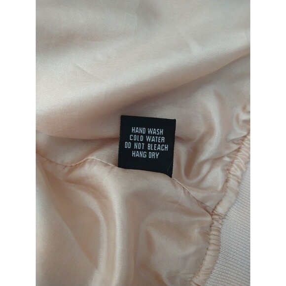 Forever 21 Jacket sz 3X pink satin full zip track jacket retro pockets 50s 80s - Picture 9 of 12